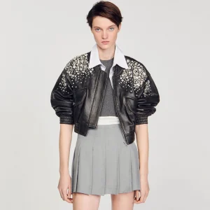 Trajes<Sandro Paris Falda Corta Plisada
