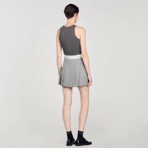 Trajes<Sandro Paris Falda Corta Plisada