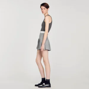 Trajes<Sandro Paris Falda Corta Plisada