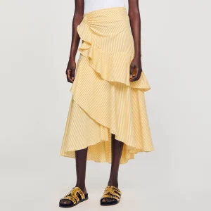 Faldas & Shorts<Sandro Paris Falda Larga Asimetrica