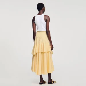 Faldas & Shorts<Sandro Paris Falda Larga Asimetrica