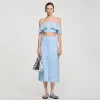 Faldas & Shorts<Sandro Paris Falda Larga Bordada