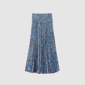 Faldas & Shorts<Sandro Paris Falda Larga Fluida Con Estampado Floral