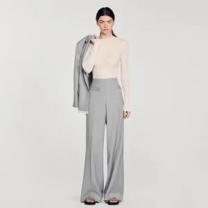 Jerseys & Cárdigans<Sandro Paris Jersey Transparente Con Strass