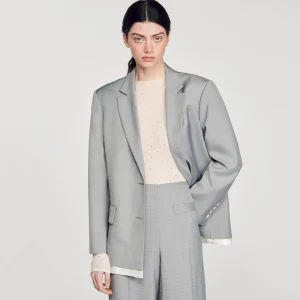 Jerseys & Cárdigans<Sandro Paris Jersey Transparente Con Strass