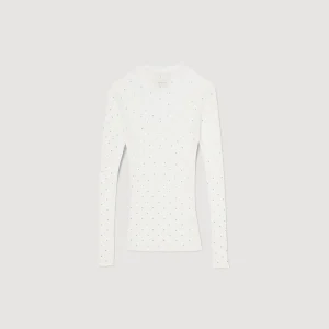 Jerseys & Cárdigans<Sandro Paris Jersey Transparente Con Strass