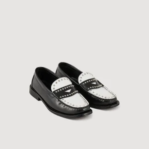 Mocasines & Mules<Sandro Paris Mocasines Bicolores Con Tachuelas