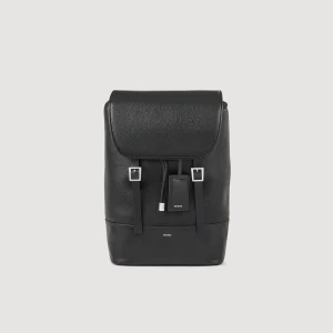 Mochilas<Sandro Paris Mochila De Tela Y Cuero