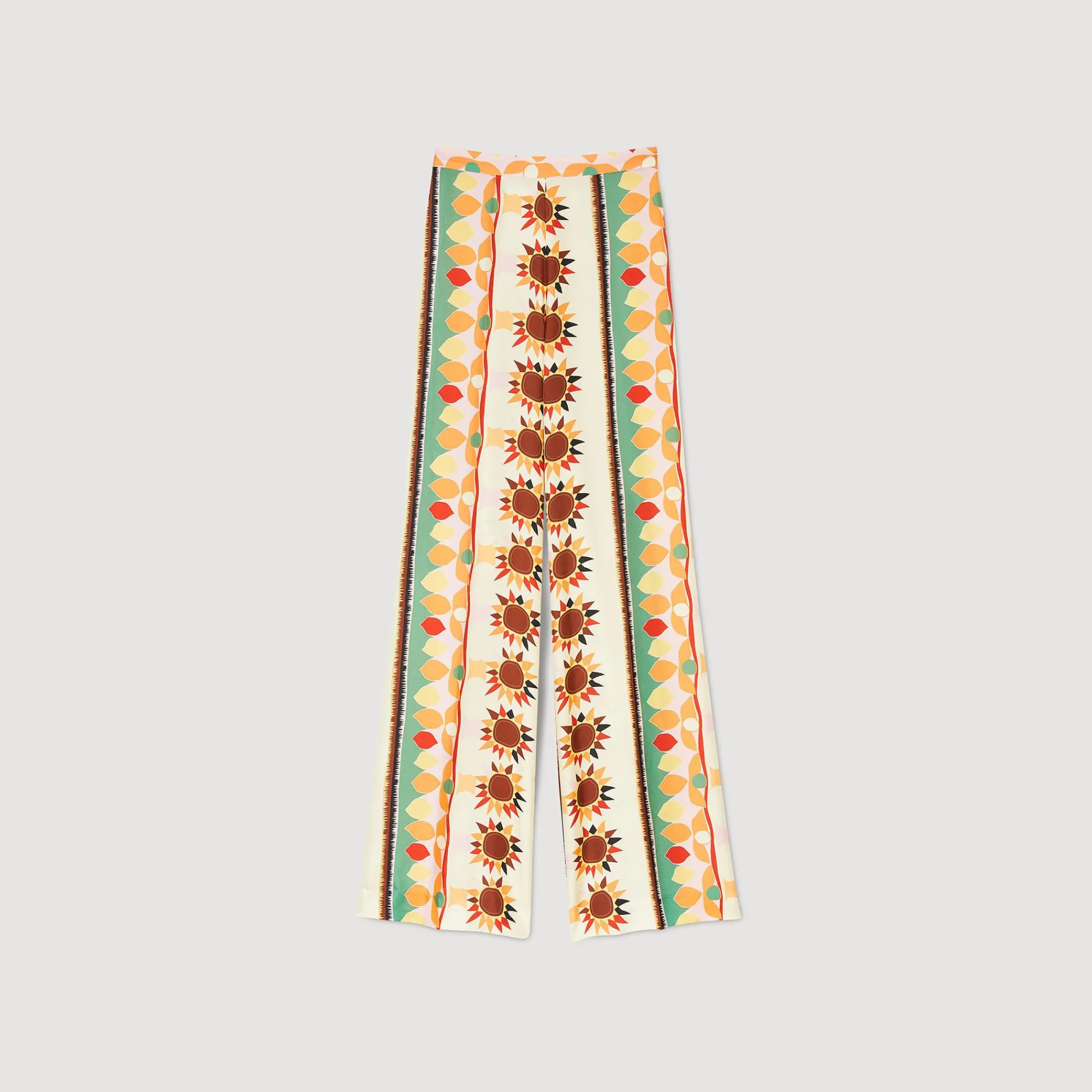 pantalon_acampanado_estampado_6.webp Pantalones<Sandro Paris Pantalon Acampanado Estampado