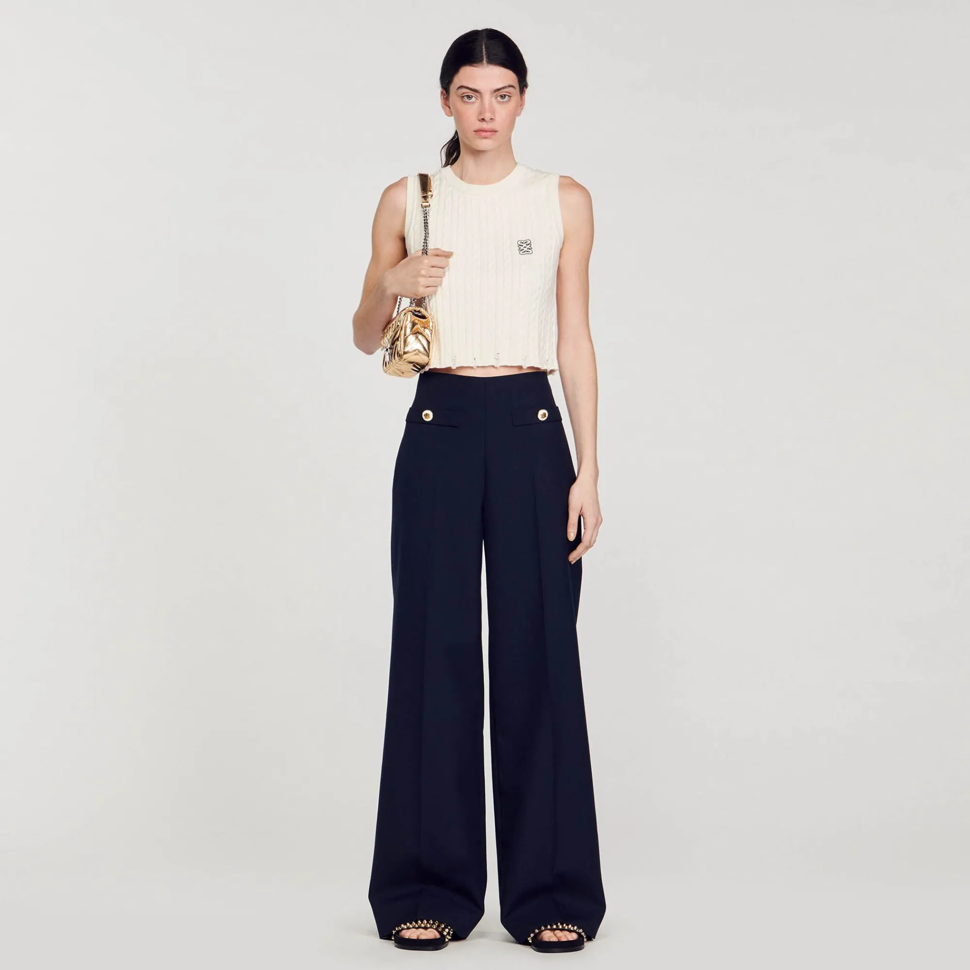 pantalon_ancho_0-2.webp Trajes<Sandro Paris Pantalon Ancho