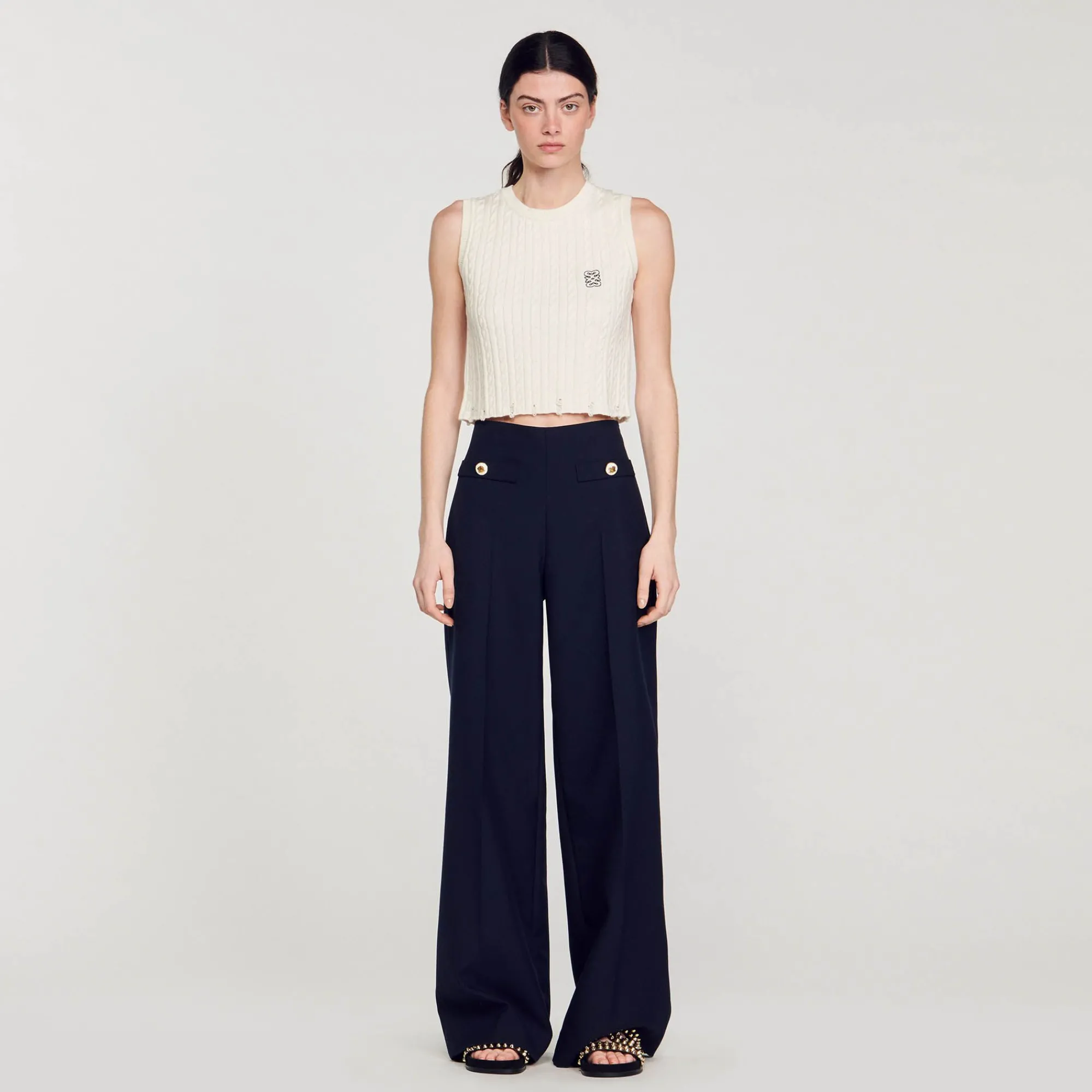 pantalon_ancho_1-2.webp Trajes<Sandro Paris Pantalon Ancho