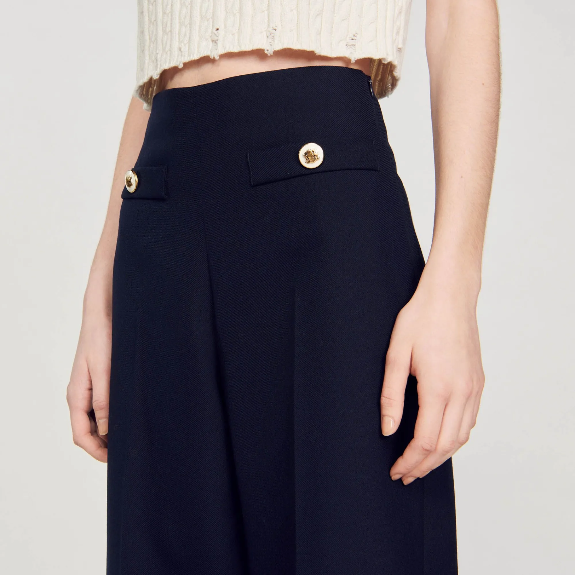 pantalon_ancho_2-2.webp Trajes<Sandro Paris Pantalon Ancho