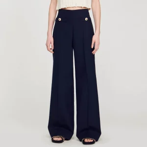 Trajes<Sandro Paris Pantalon Ancho