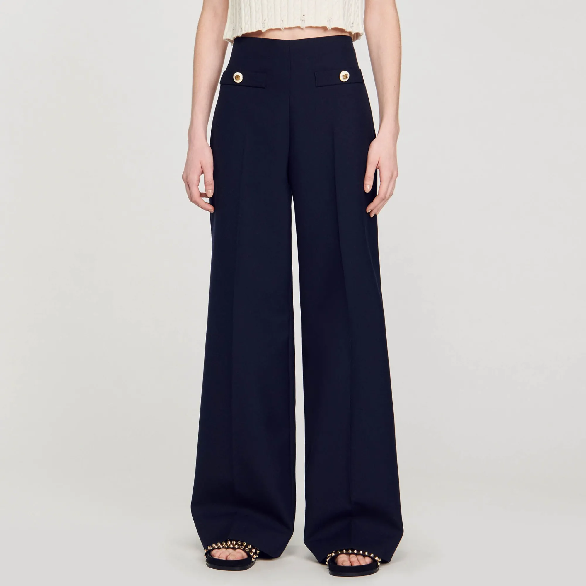pantalon_ancho_3-2.webp Trajes<Sandro Paris Pantalon Ancho