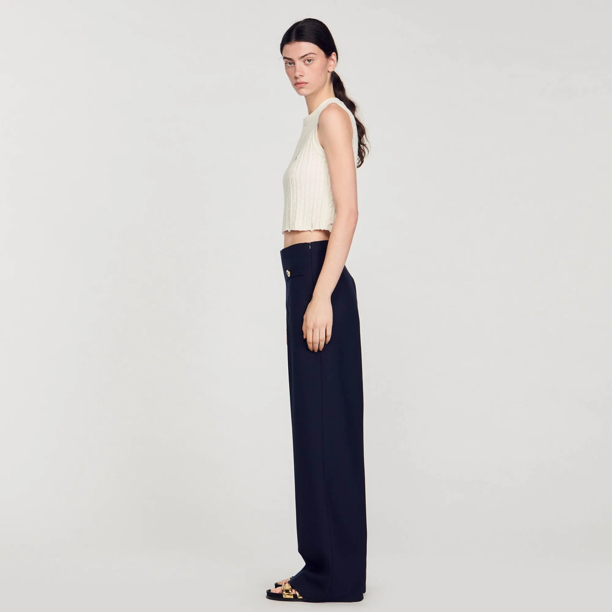 pantalon_ancho_5-2.webp Trajes<Sandro Paris Pantalon Ancho
