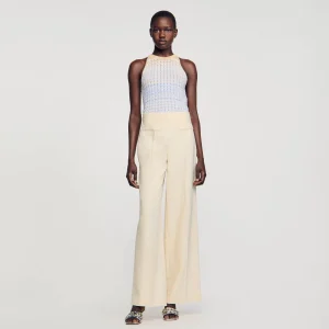 Trajes<Sandro Paris Pantalon Ancho Con Pinzas