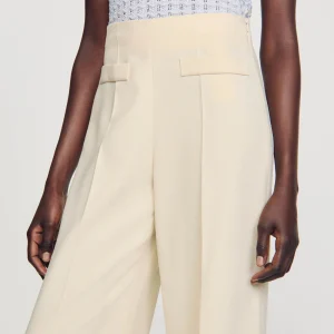Trajes<Sandro Paris Pantalon Ancho Con Pinzas