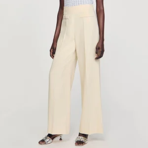 Trajes<Sandro Paris Pantalon Ancho Con Pinzas