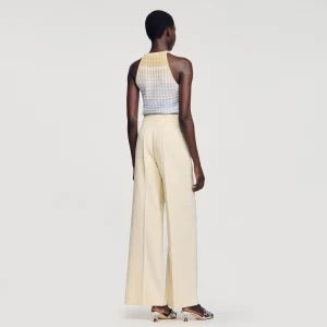 Trajes<Sandro Paris Pantalon Ancho Con Pinzas