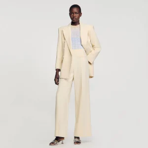Trajes<Sandro Paris Pantalon Ancho Con Pinzas