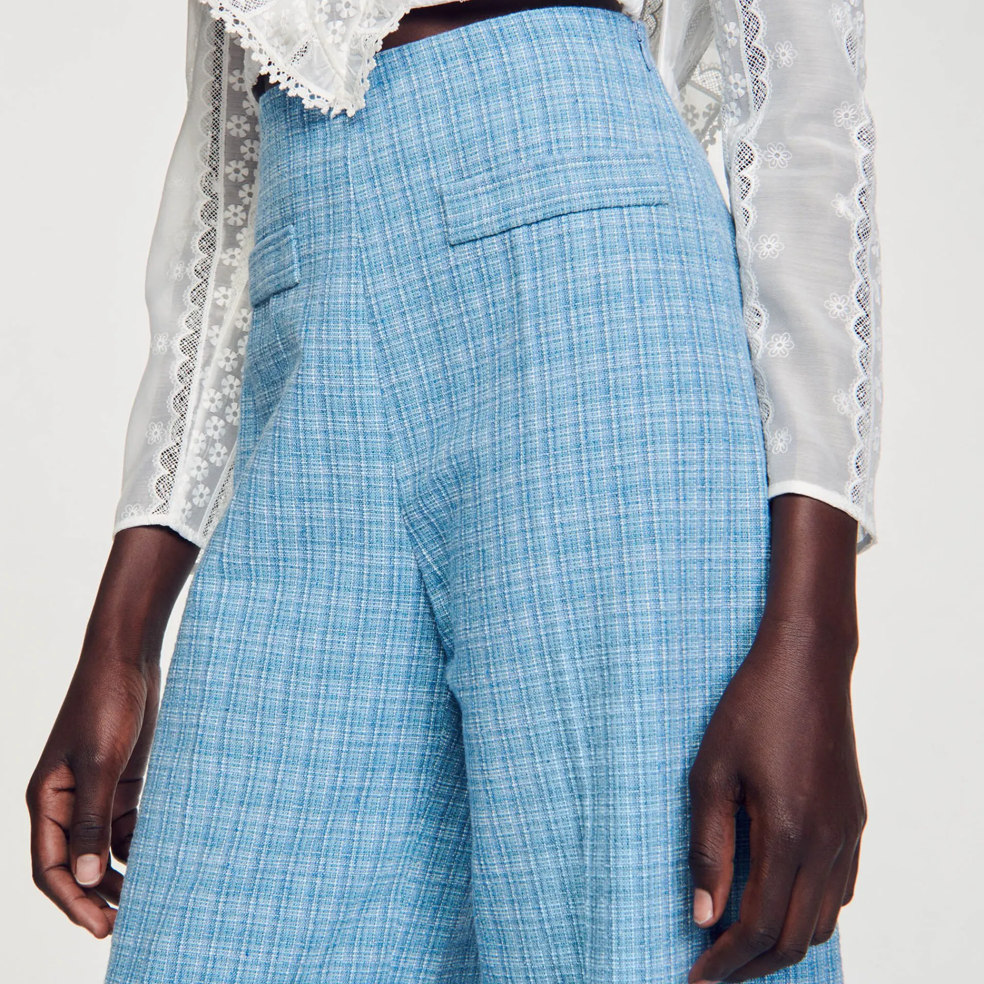 pantalon_ancho_de_tweed_2.webp Trajes<Sandro Paris Pantalon Ancho De Tweed