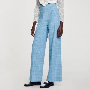 Trajes<Sandro Paris Pantalon Ancho De Tweed
