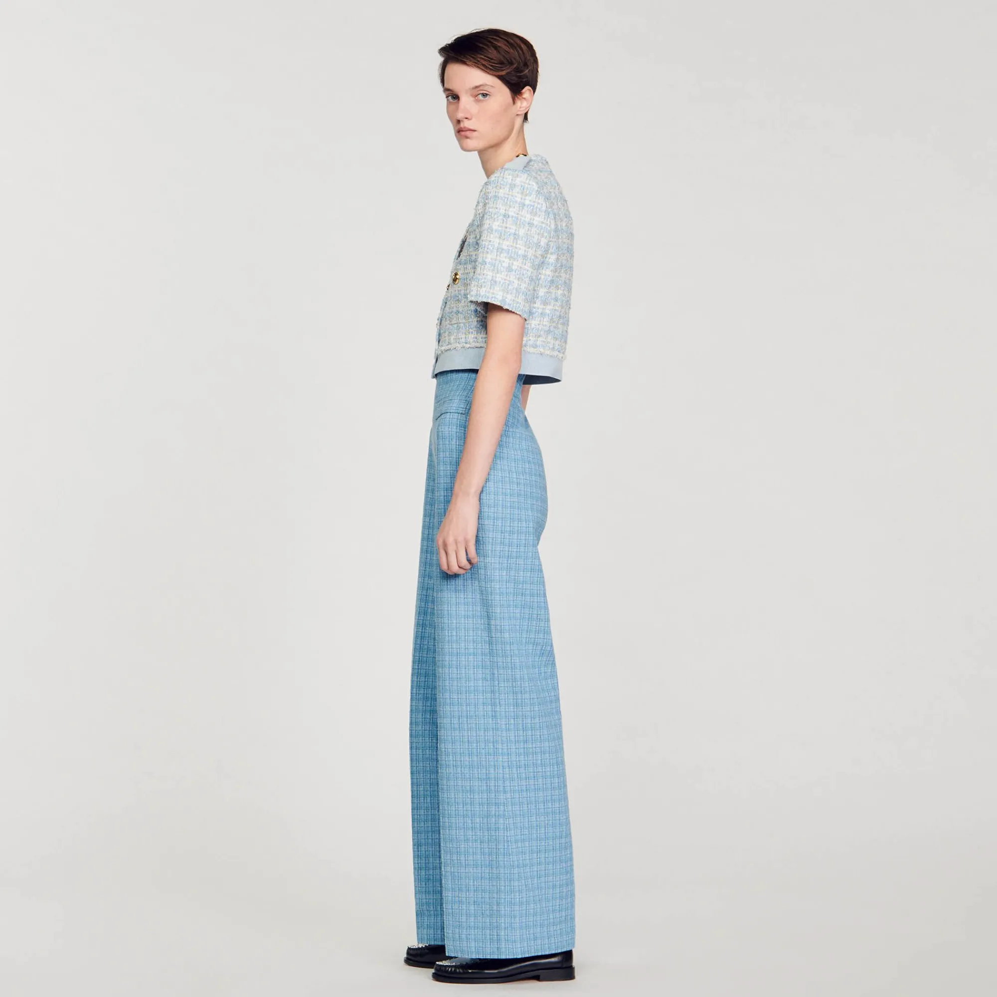 pantalon_ancho_de_tweed_5.webp Trajes<Sandro Paris Pantalon Ancho De Tweed
