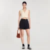 Faldas & Shorts<Sandro Paris Pantalon Corto De Gabardina