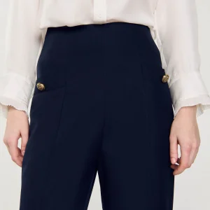 Trajes<Sandro Paris Pantalon De Corte Ancho
