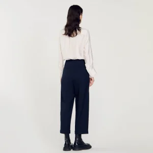 Trajes<Sandro Paris Pantalon De Corte Ancho