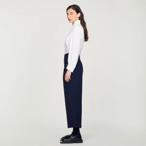 Trajes<Sandro Paris Pantalon De Corte Ancho