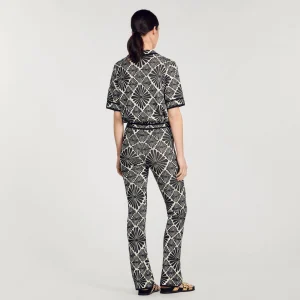Conjuntos<Sandro Paris Pantalon De Jacquard Con Flores