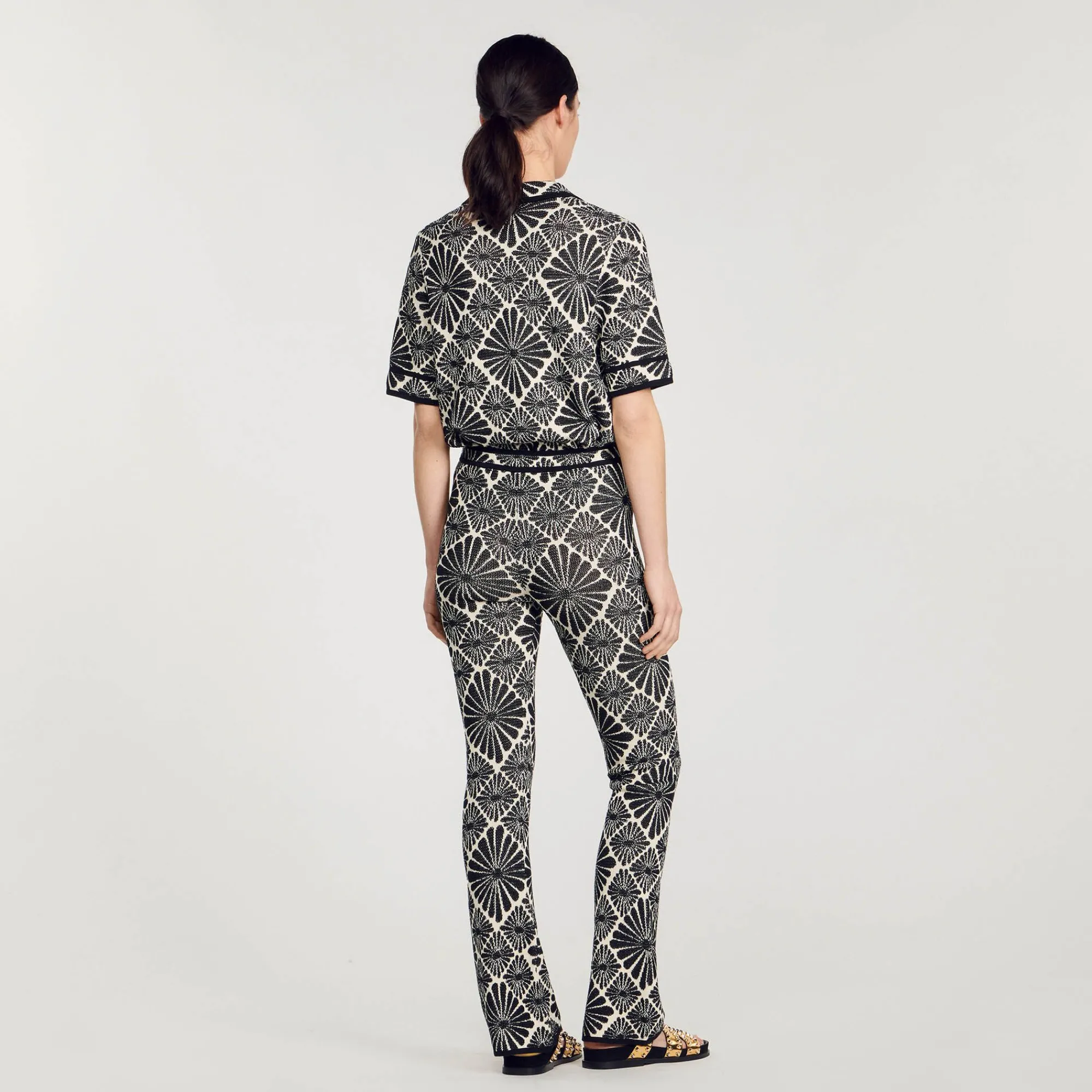 pantalon_de_jacquard_con_flores_4.webp Conjuntos<Sandro Paris Pantalon De Jacquard Con Flores