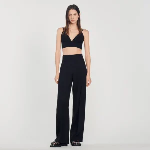 Pantalones<Sandro Paris Pantalon De Pernera Ancha