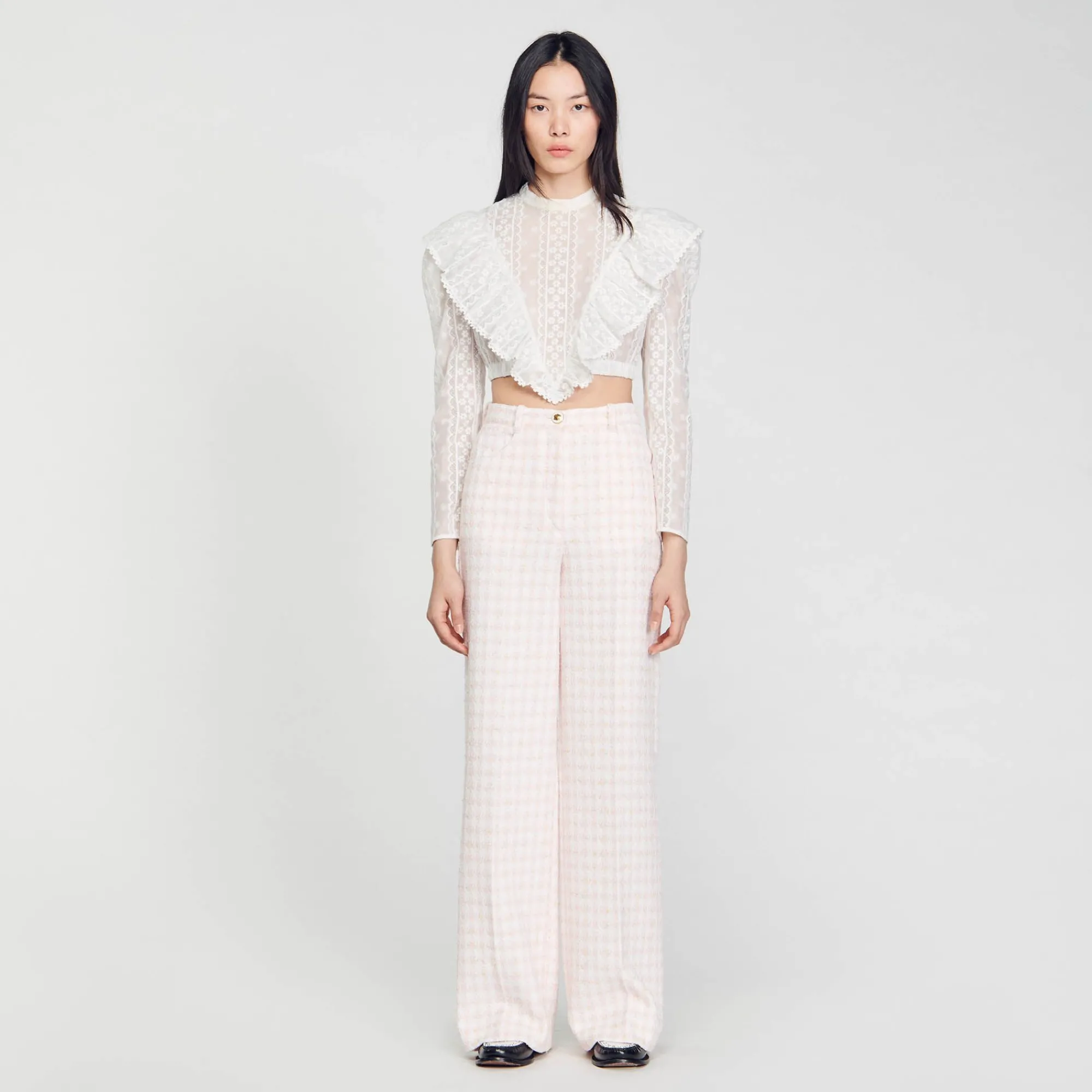 pantalon_de_sarga_1.webp Trajes<Sandro Paris Pantalon De Sarga