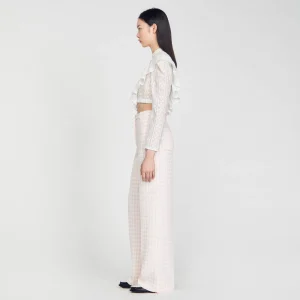 Trajes<Sandro Paris Pantalon De Sarga