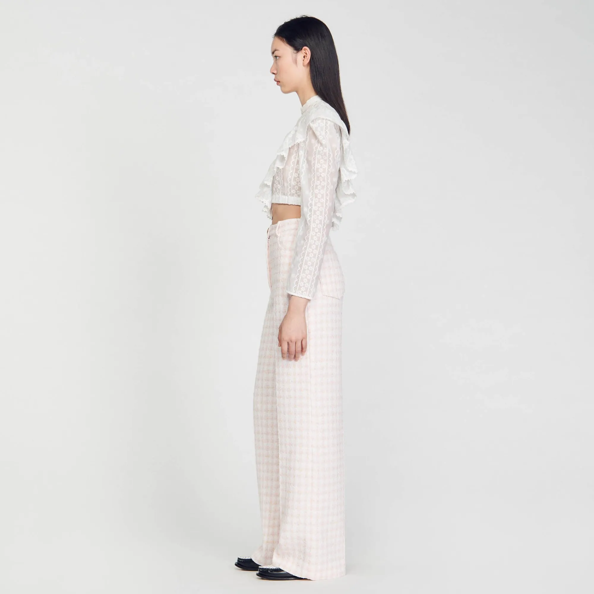 pantalon_de_sarga_5.webp Trajes<Sandro Paris Pantalon De Sarga