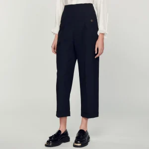 Trajes<Sandro Paris Pantalon De Talle Alto