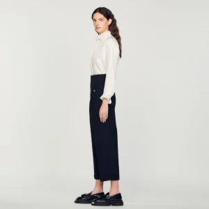 Trajes<Sandro Paris Pantalon De Talle Alto