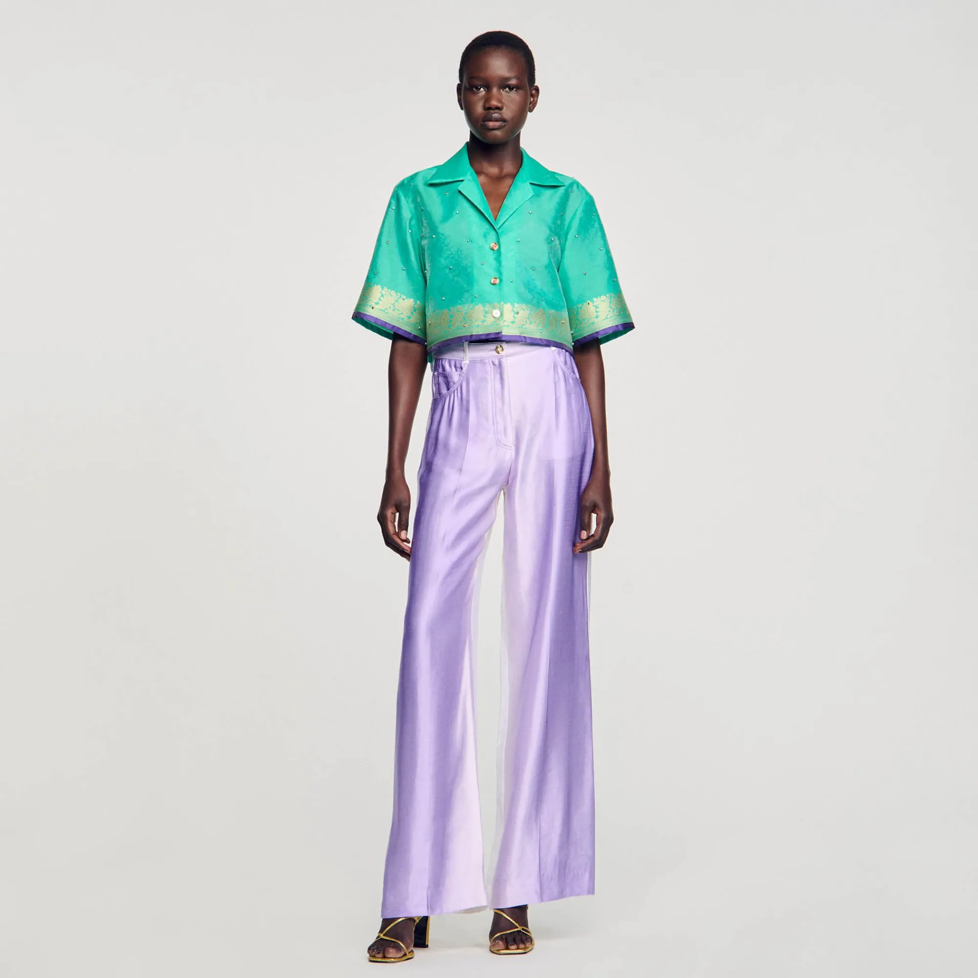 pantalon_fluido_1.webp Trajes<Sandro Paris Pantalon Fluido