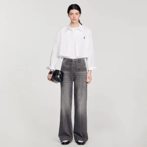 Vaqueros<Sandro Paris Pantalon Vaquero Destenido Acampanado
