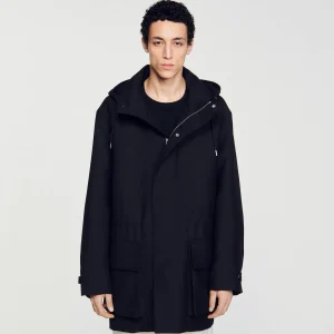 Abrigos & Cazadoras<Sandro Paris Parka De Tejido Tecnico