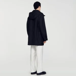 Abrigos & Cazadoras<Sandro Paris Parka De Tejido Tecnico