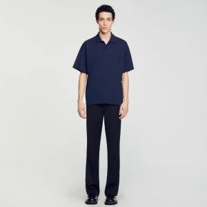 Camisetas & Polos<Sandro Paris Polo De Algodon Con Flor