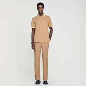 Camisetas & Polos<Sandro Paris Polo De Pique De Algodon