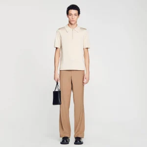 Camisetas & Polos<Sandro Paris Polo De Punto Con Cuello Con Cremallera