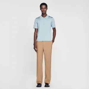 Camisetas & Polos<Sandro Paris Polo De Punto Con Cuello Con Cremallera