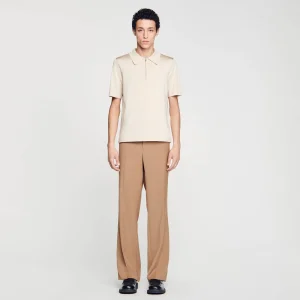Camisetas & Polos<Sandro Paris Polo De Punto Con Cuello Con Cremallera