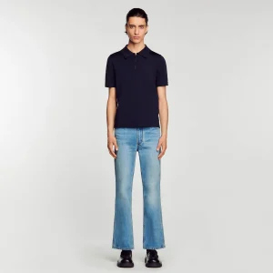 Camisetas & Polos<Sandro Paris Polo De Punto Con Cuello Con Cremallera