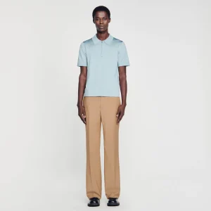 Camisetas & Polos<Sandro Paris Polo De Punto Con Cuello Con Cremallera